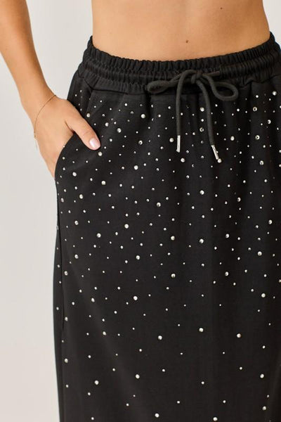 Rhinestone Jogger Skirt