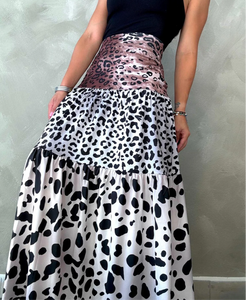 Mix Animal Print Maxi Skirt