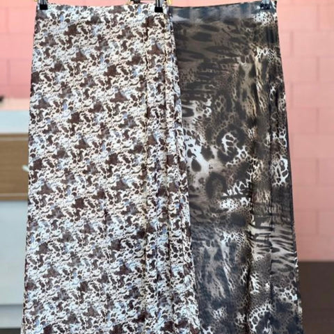 Mesh Print Skirt