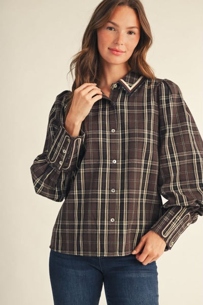Flannel Plaid Blouse