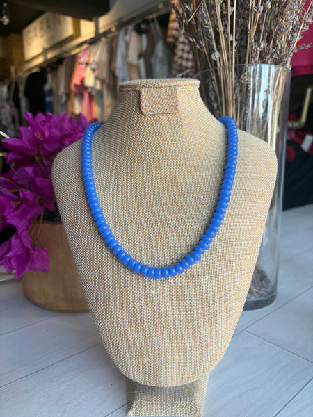 TOVA Blue Bead Necklace