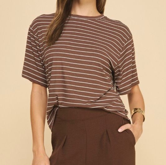 Oversized Infinity Striped Tee
