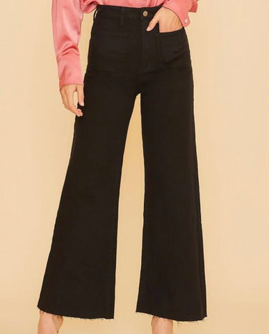 Wide Leg Black Jean