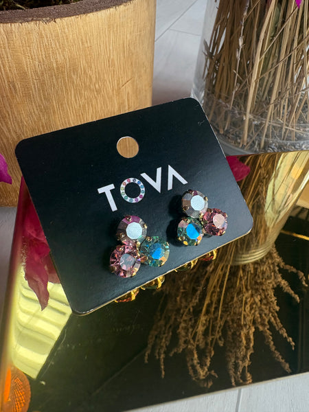 TOVA Tri-Stud Earrings