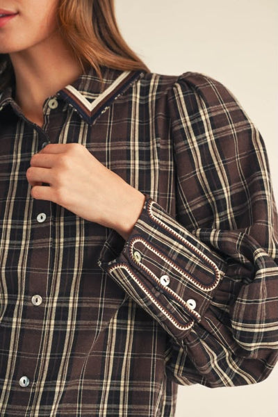 Flannel Plaid Blouse