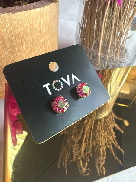 TOVA Pink Stud Earrings
