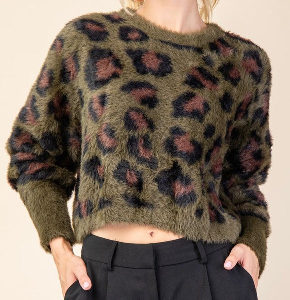 Round Leopard Sweater