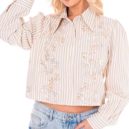 Cropped Sequin Blouse