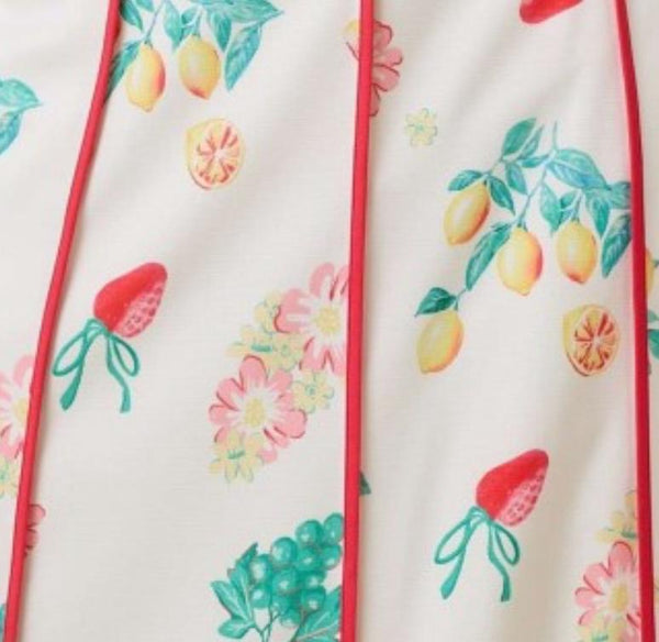 Midi Skirt with Vintage Print