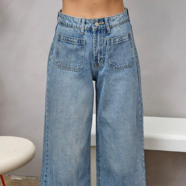 Jewel Cuffed Jeans