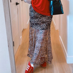 Leopard maxi skirt