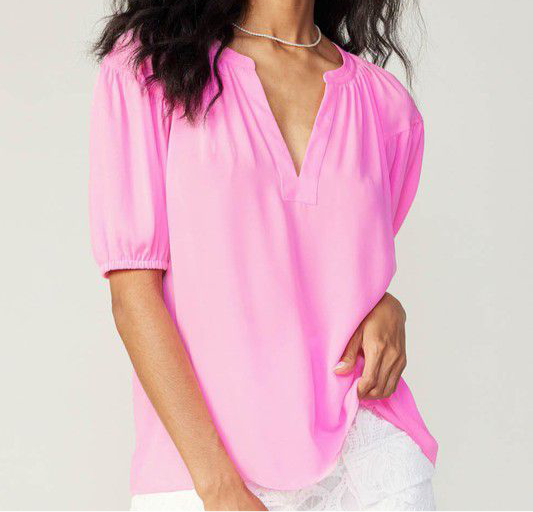 V-Neck Pink Top