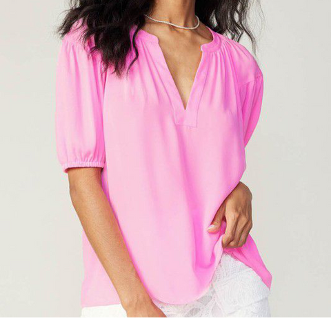 V-Neck Pink Top