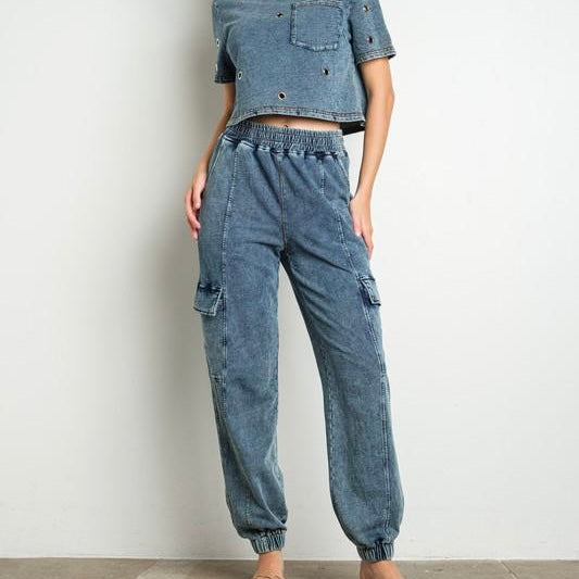 Eyelet Denim Wash Set