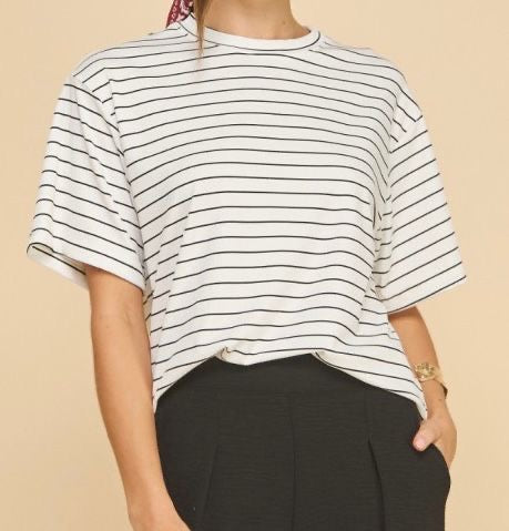 Oversized Infinity Striped Tee