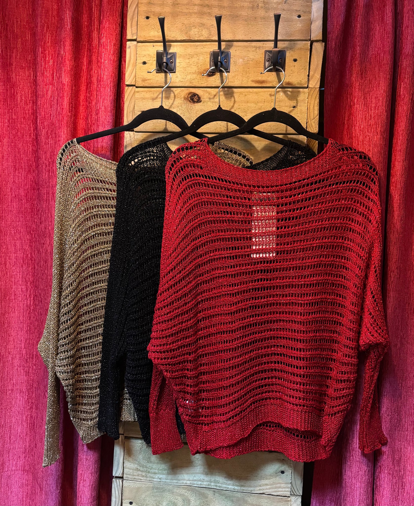 Off Shoulder Mesh Sweater