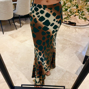 Giraffe Maxi Skirt olive