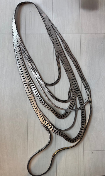 ULI Long Silver Chain Necklace