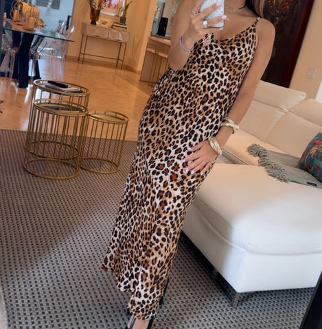 Leopard Silk Dress