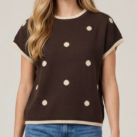 Polka Dots Sweater Top