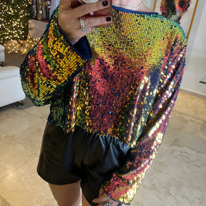 Sequin Long Sleeve Top