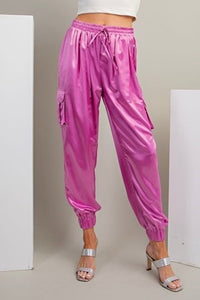 Pink satin cargo