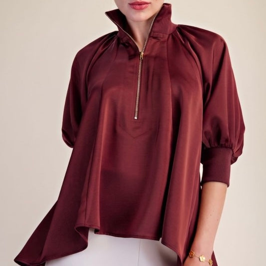 Half Zip Blouse