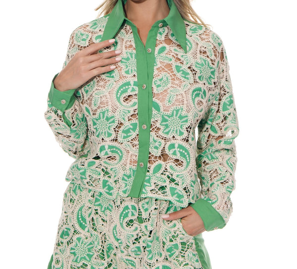 Green Shorts Set