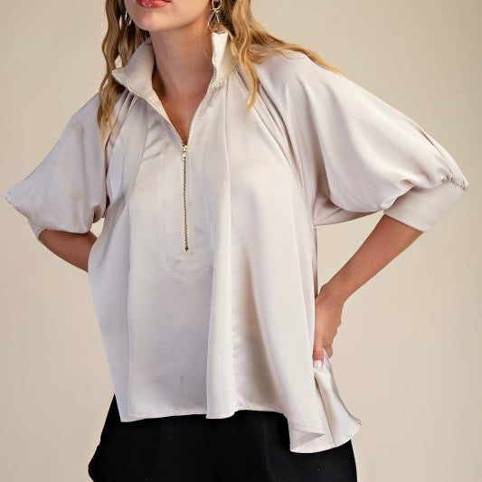 Half Zip Blouse