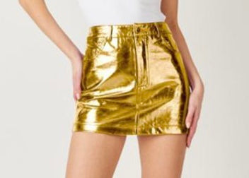 Gold Metallic Skirt