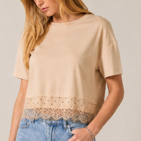 Polka Dot Crop T-Shirt