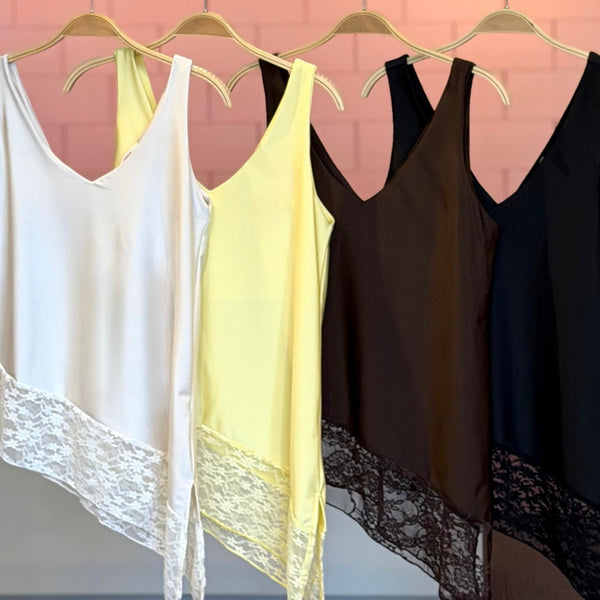 Lace Satin Top