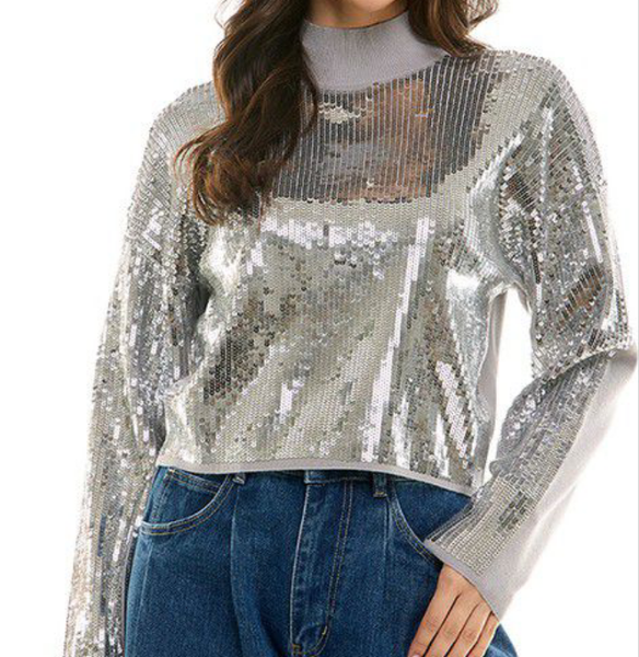 Silver Sequin Set