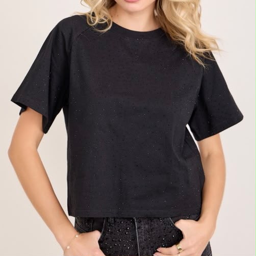 Rhinestone Cropped Tee