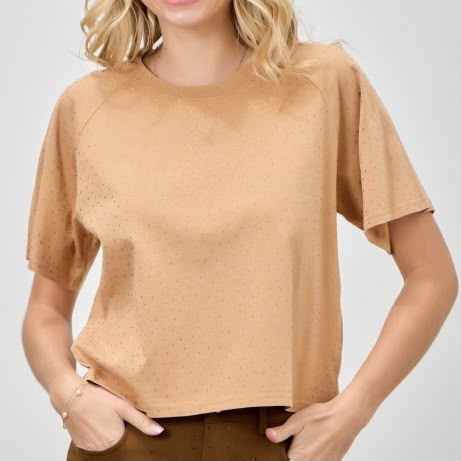 Rhinestone Cropped Tee
