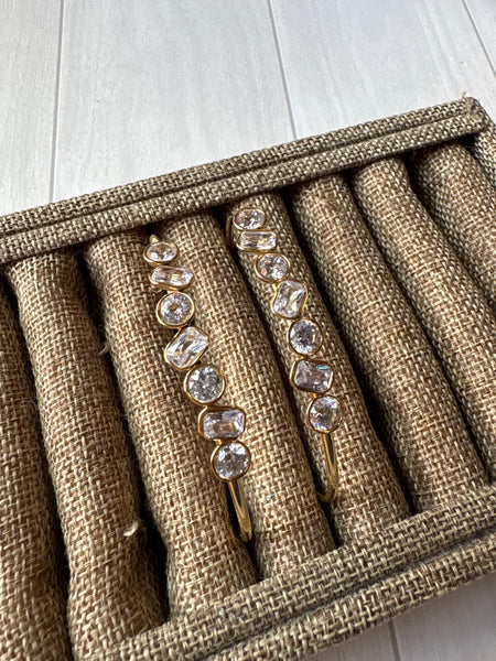 Shaped Diamonds Hoop Bracelet