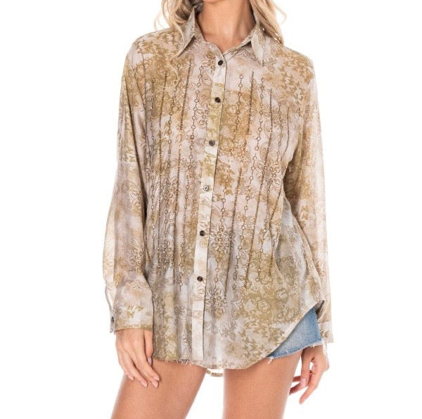 Champagne Paisley Blouse