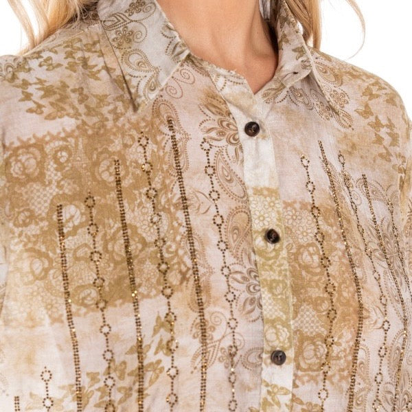 Champagne Paisley Blouse