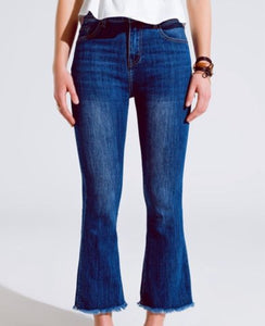 Flared denim jeans