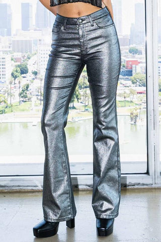 Silver Metallic Jeans