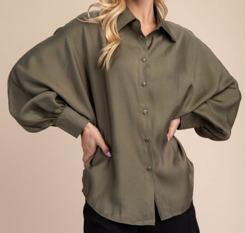 Olive Green Blouse