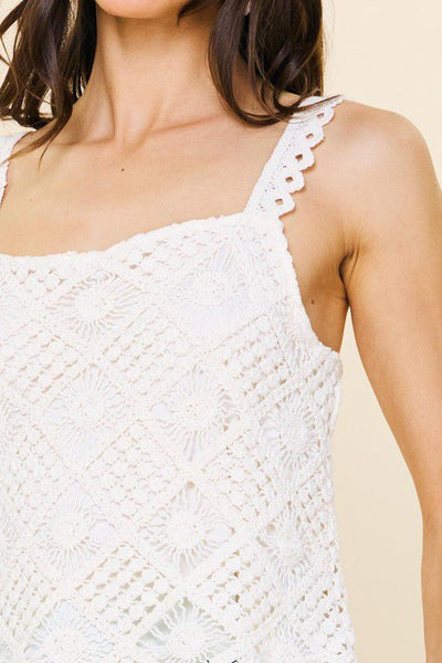 Sleeveless Diamond Crochet Top