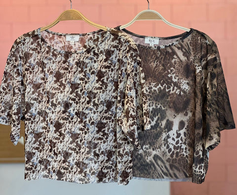 Mesh Print Top