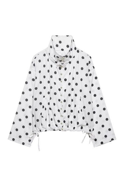 Polka Dot Drawstring Jacket