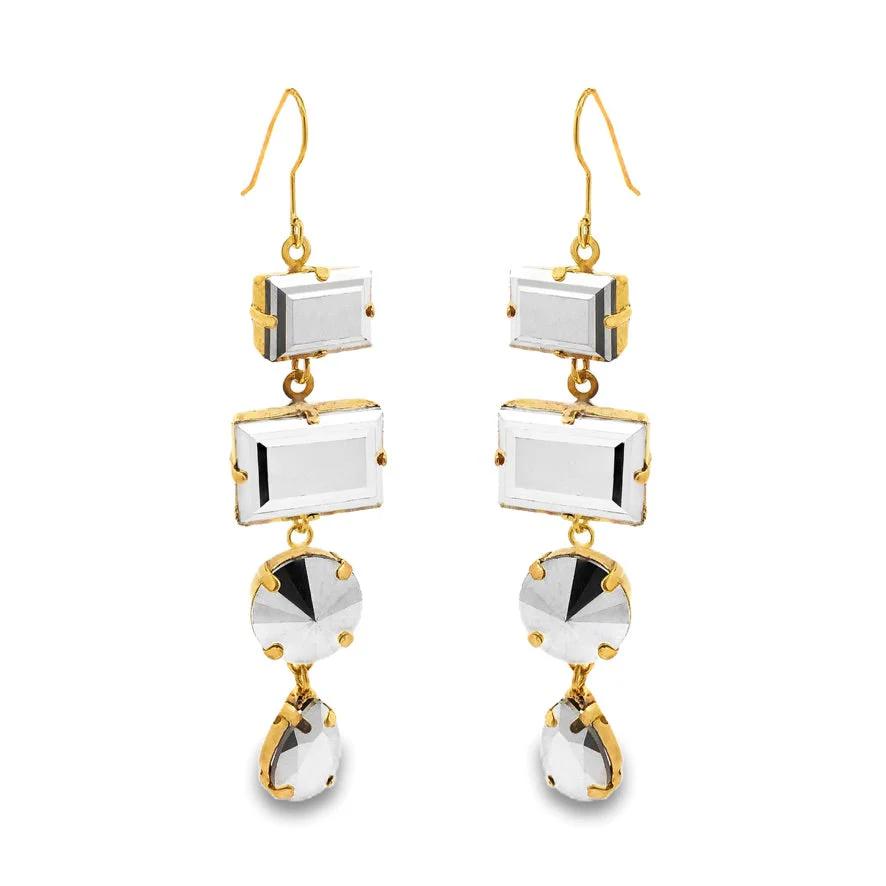 TOVA Zafron Earrings in Mixed Metals