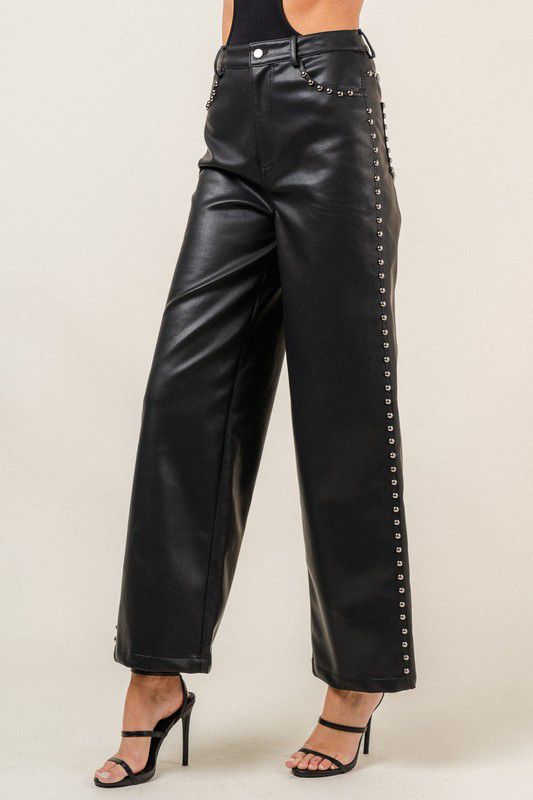 Black Leather Pant