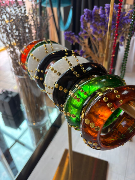 Modern Bejeweled Bangles