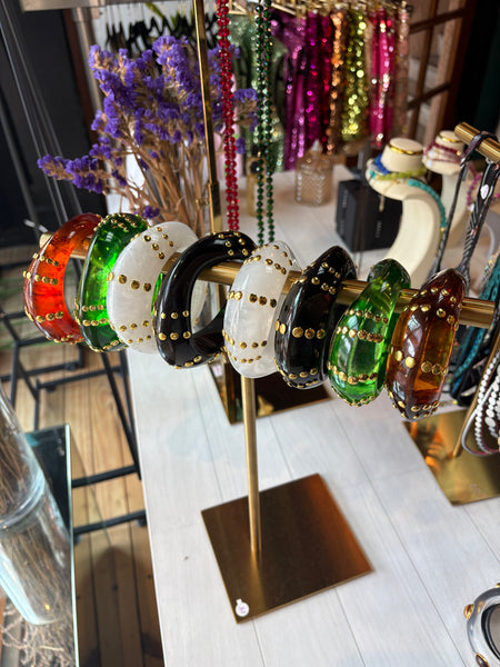 Modern Bejeweled Bangles