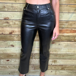 Faux leather pants