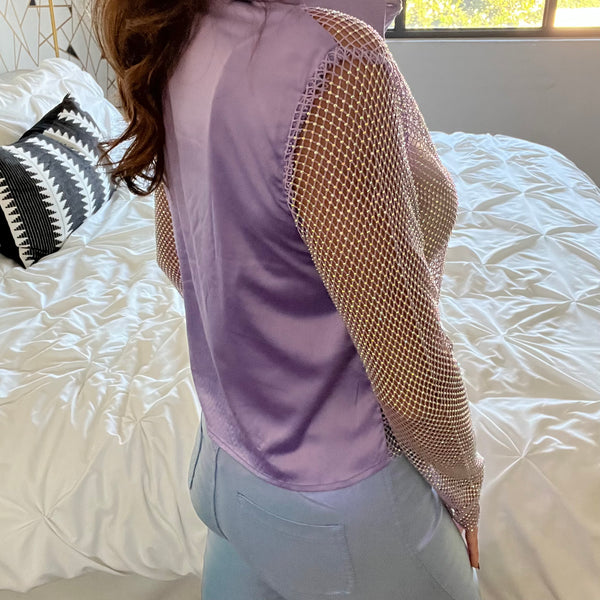 Lilac sparkle blouse